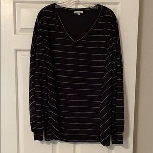 White Birch Black Sweater with White Accents